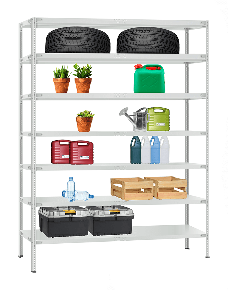 Стеллаж металлический Титан МС-900 1800x1000x400 7 полок купить в Тюмени Стеллаж металлический Титан МС-900 1800x1000x400 7 полок купить в Тюмени