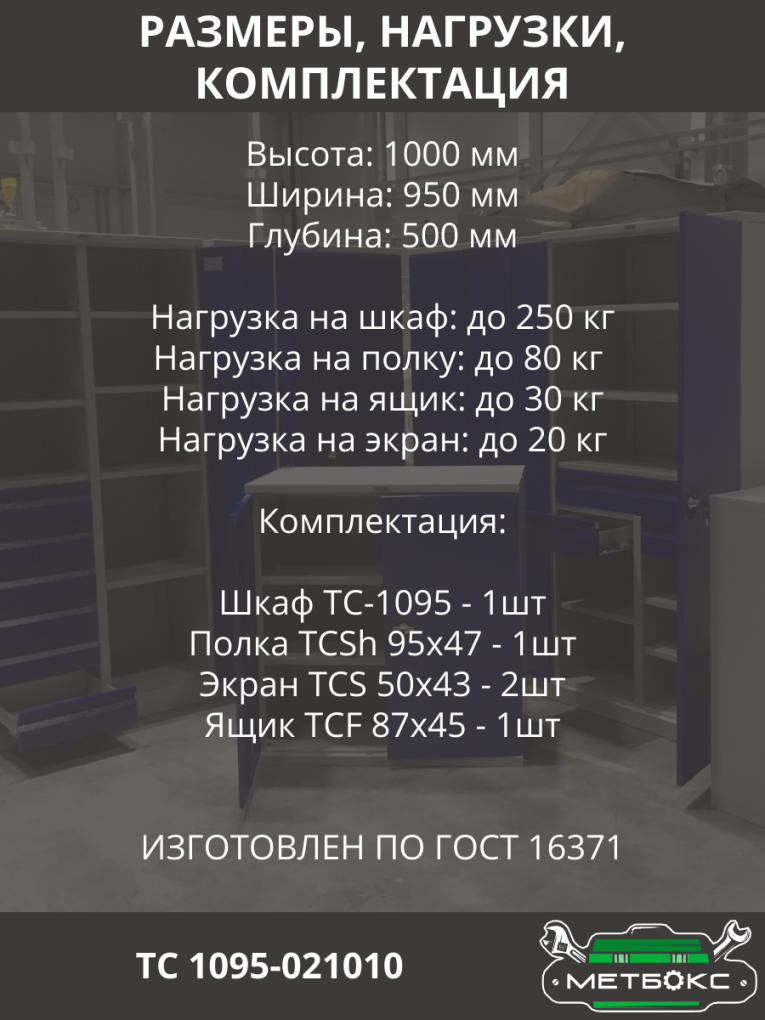 Шкаф инструментальный ТС 1095-021010 купить в Тюмени Шкаф инструментальный ТС 1095-021010 купить в Тюмени