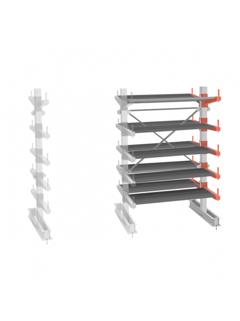 СТ-062 Стеллаж двухсторонний 5 ярусов ДОП. купить в Тюмени