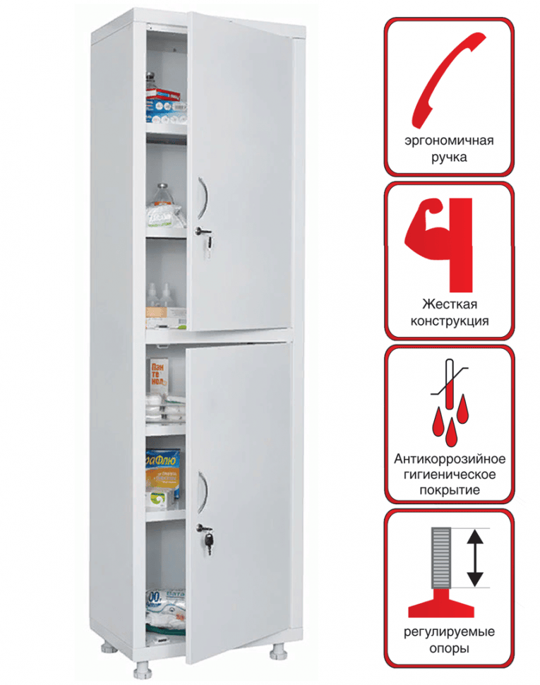 Медицинский шкаф HILFE МД 1 1657/SS купить в Тюмени Медицинский шкаф HILFE МД 1 1657/SS купить в Тюмени