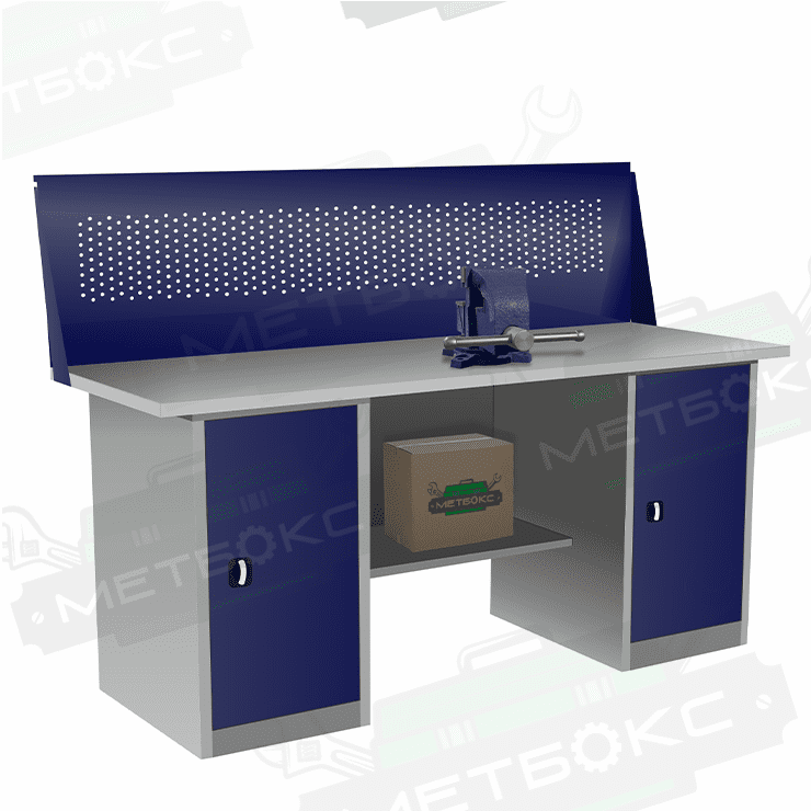 Верстак двухтумбовый ВП-5/1,6 с экраном купить в Тюмени Верстак двухтумбовый ВП-5/1,6 с экраном купить в Тюмени