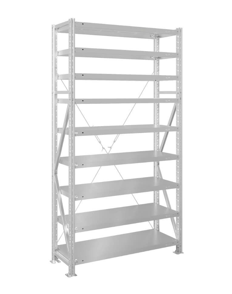 Стеллаж MS U 2500x1200x500 9 полок (180 кг, металл) купить в Тюмени Стеллаж MS U 2500x1200x500 9 полок (180 кг, металл) купить в Тюмени