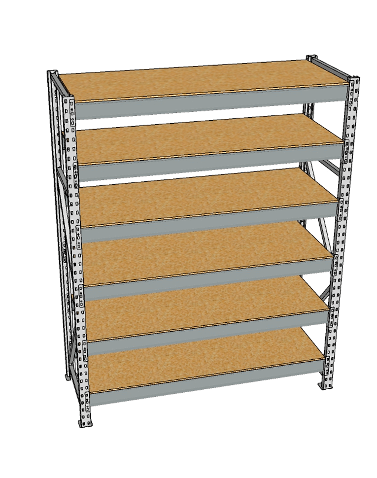 Стеллаж грузовой СГР 2000x1800x400 6 полок (ДСП) купить в Тюмени Стеллаж грузовой СГР 2000x1800x400 6 полок (ДСП) купить в Тюмени