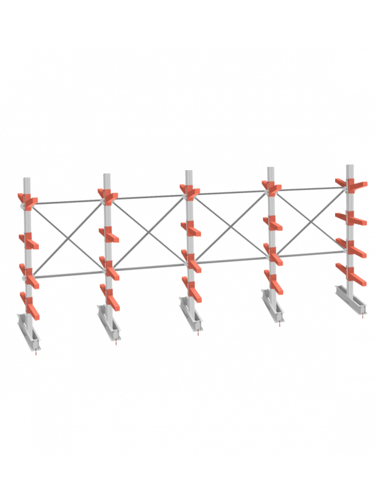 СТ-062 Стеллаж двухсторонний 4 яруса купить в Тюмени