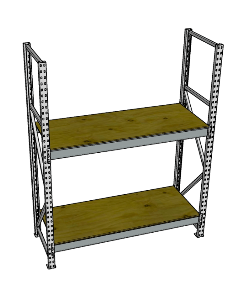 Стеллаж грузовой СГР 2500x1800x600 2 полки (фанера) купить в Тюмени Стеллаж грузовой СГР 2500x1800x600 2 полки (фанера) купить в Тюмени