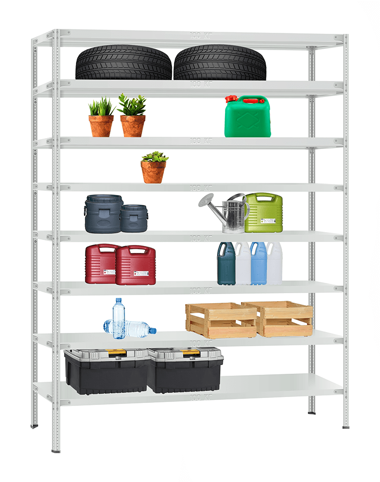 Стеллаж металлический Титан МС-900 1800x1000x600 8 полок купить в Тюмени Стеллаж металлический Титан МС-900 1800x1000x600 8 полок купить в Тюмени