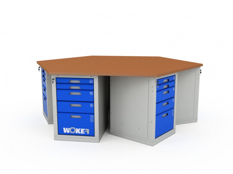 Верстак шеститумбовый WOKER PRO 6005.2500 купить в Тюмени Верстак шеститумбовый WOKER PRO 6005.2500 купить в Тюмени
