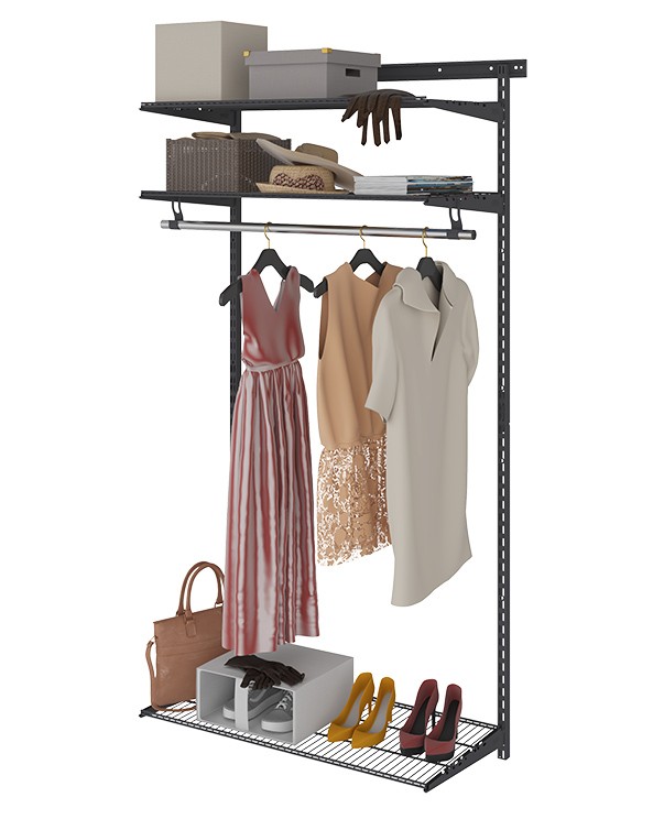 Гардеробная система Практик Home Basic G90 графит купить в Тюмени Гардеробная система Практик Home Basic G90 графит купить в Тюмени