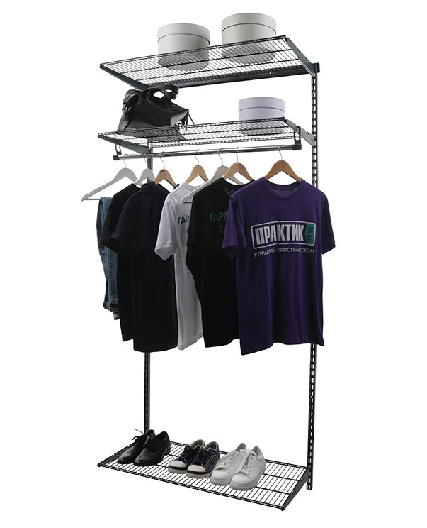 Гардеробная система Практик Home Basic G90 графит купить в Тюмени Гардеробная система Практик Home Basic G90 графит купить в Тюмени