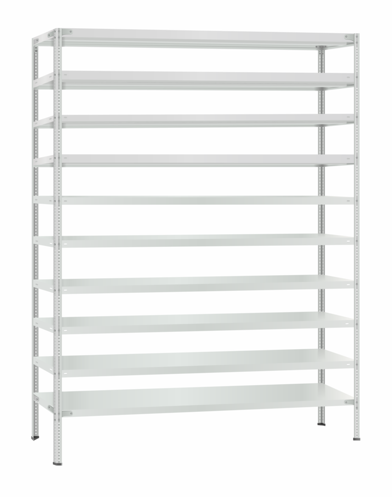 Стеллаж металлический Титан МС-500 2400х1500х600 10 полок купить в Тюмени Стеллаж металлический Титан МС-500 2400х1500х600 10 полок купить в Тюмени