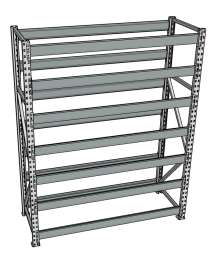 Стеллаж грузовой СГР 3000x900x500 7 полок (без настила) Стеллаж грузовой СГР 3000x900x500 7 полок (без настила)