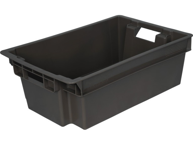 Ящик мясной сплошной 600х400х200 цв. чёрный купить в Тюмени