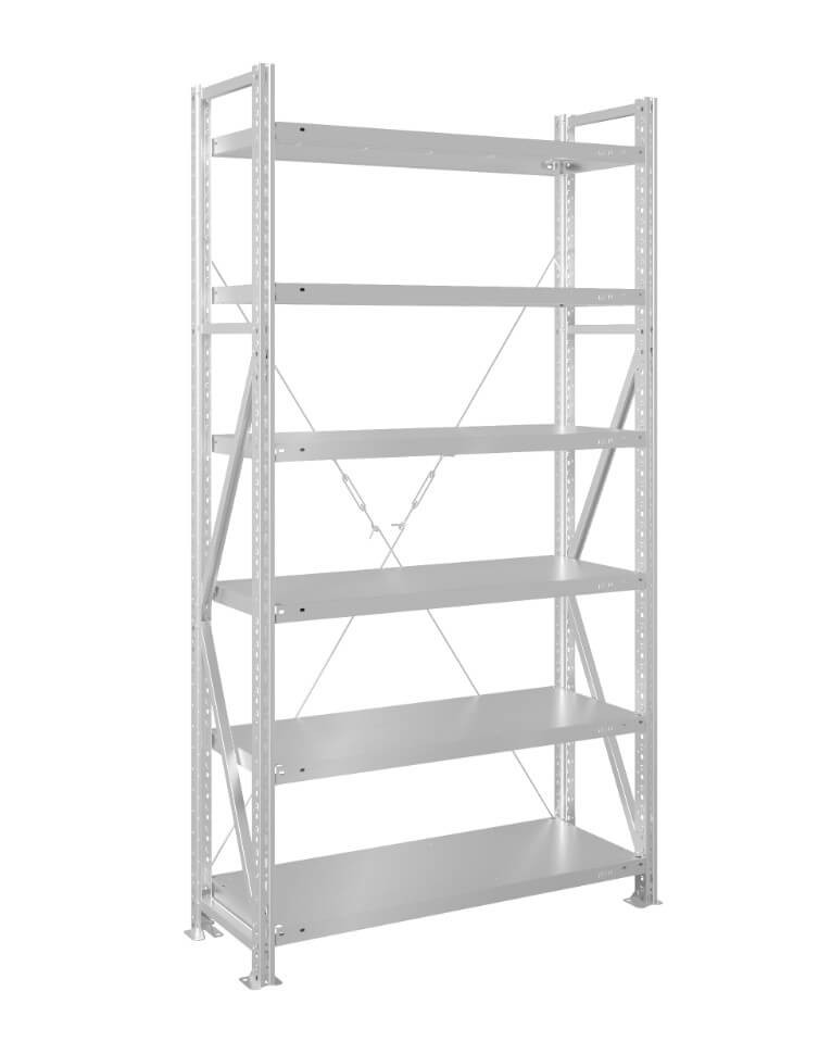 Стеллаж MS U 3000x1200x400 6 полок (350 кг, металл) купить в Тюмени Стеллаж MS U 3000x1200x400 6 полок (350 кг, металл) купить в Тюмени