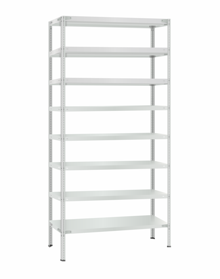 Стеллаж металлический Титан МС-500 2400х1000х400 8 полок купить в Тюмени Стеллаж металлический Титан МС-500 2400х1000х400 8 полок купить в Тюмени