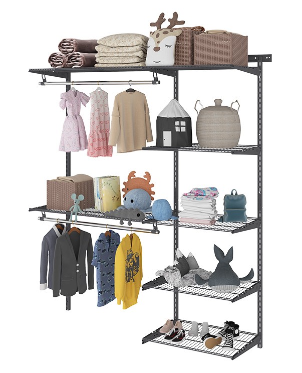 Гардеробная система Практик Home Optima G150 графит купить в Тюмени Гардеробная система Практик Home Optima G150 графит купить в Тюмени