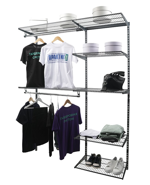 Гардеробная система Практик Home Optima G150 графит купить в Тюмени Гардеробная система Практик Home Optima G150 графит купить в Тюмени