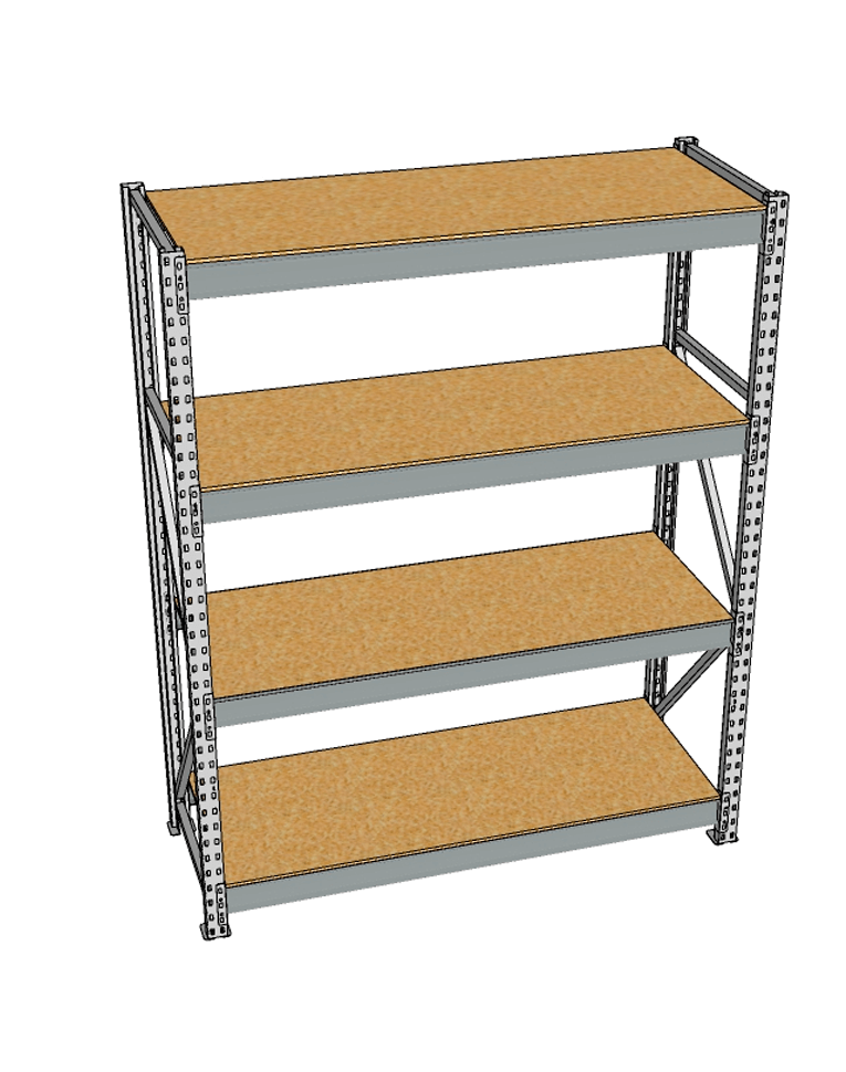 Стеллаж грузовой СГР 2500x1500x400 4 полки (ДСП) купить в Тюмени Стеллаж грузовой СГР 2500x1500x400 4 полки (ДСП) купить в Тюмени