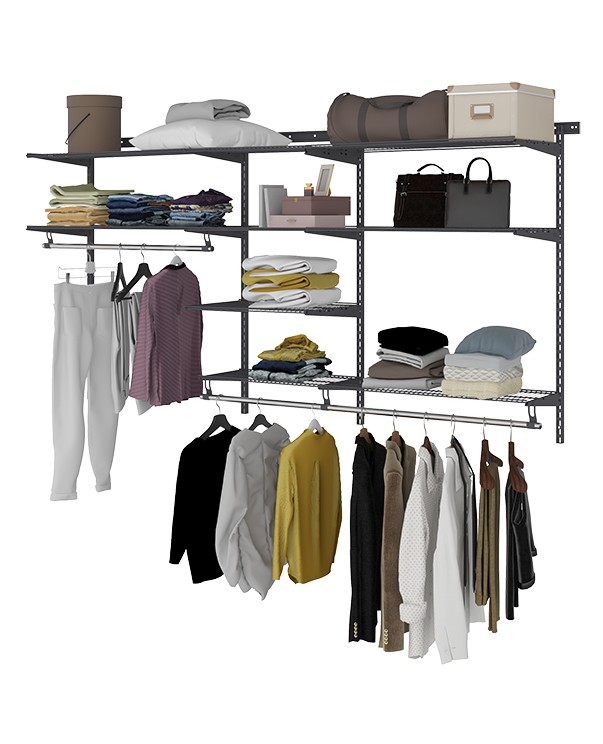 Гардеробная система Практик Home Optima G240 графит купить в Тюмени Гардеробная система Практик Home Optima G240 графит купить в Тюмени