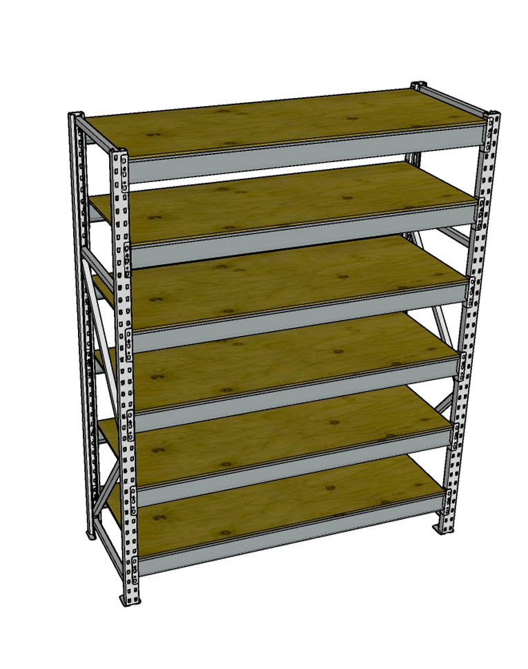 Стеллаж грузовой СГР 2000x1500x1000 6 полок (фанера) купить в Тюмени Стеллаж грузовой СГР 2000x1500x1000 6 полок (фанера) купить в Тюмени