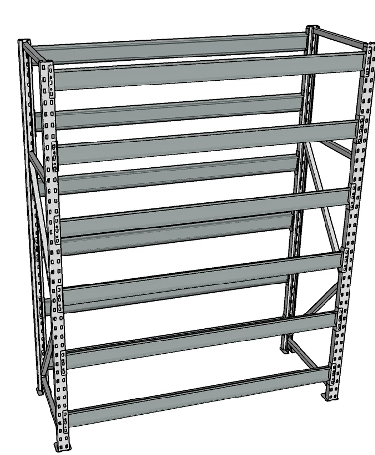 Стеллаж грузовой СГР 2500x1500x1000 6 полок (без настила) купить в Тюмени