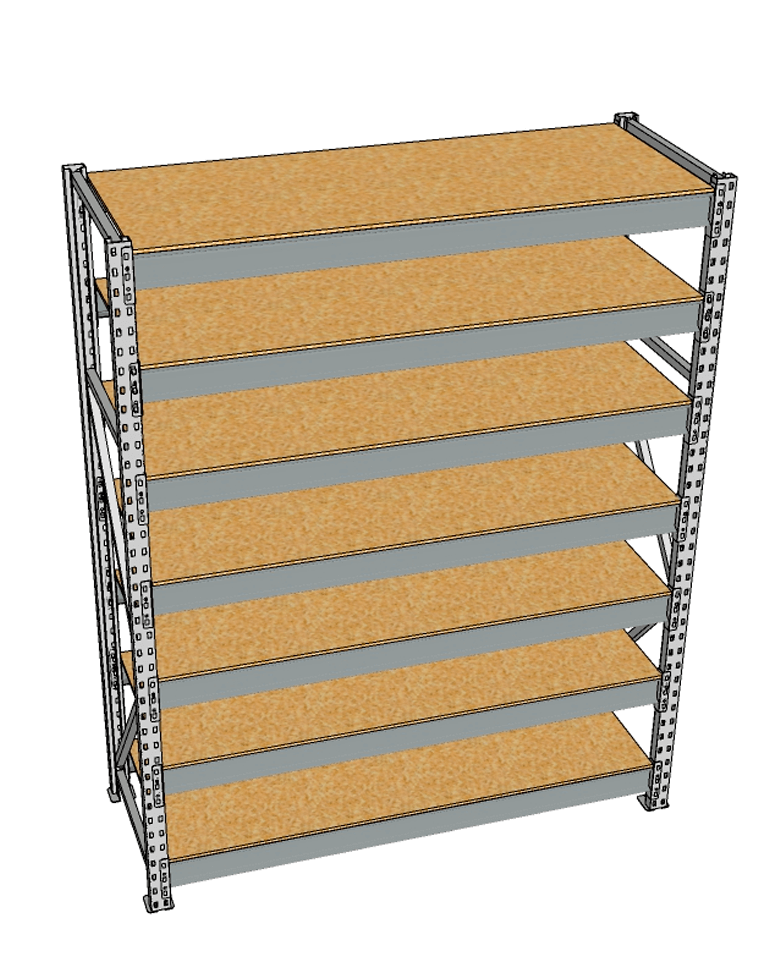 Стеллаж грузовой СГР 2000x1800x800 7 полок (ДСП) купить в Тюмени Стеллаж грузовой СГР 2000x1800x800 7 полок (ДСП) купить в Тюмени