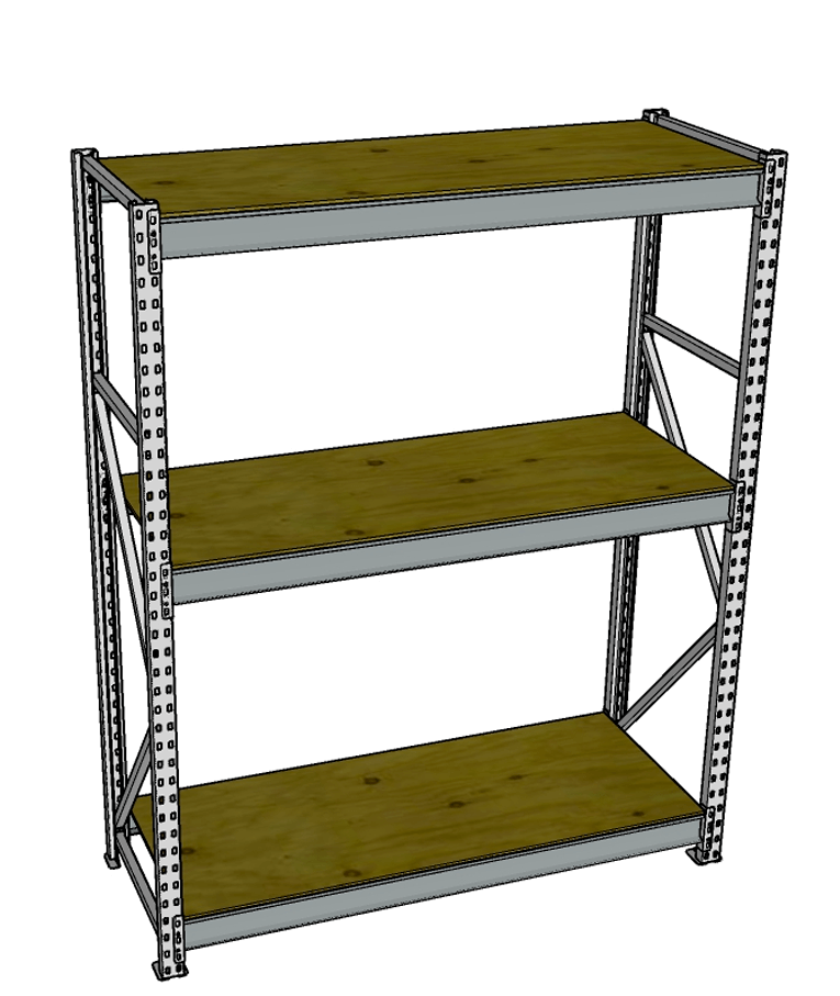 Стеллаж грузовой СГР 2000x1200x400 3 полки (фанера) купить в Тюмени Стеллаж грузовой СГР 2000x1200x400 3 полки (фанера) купить в Тюмени
