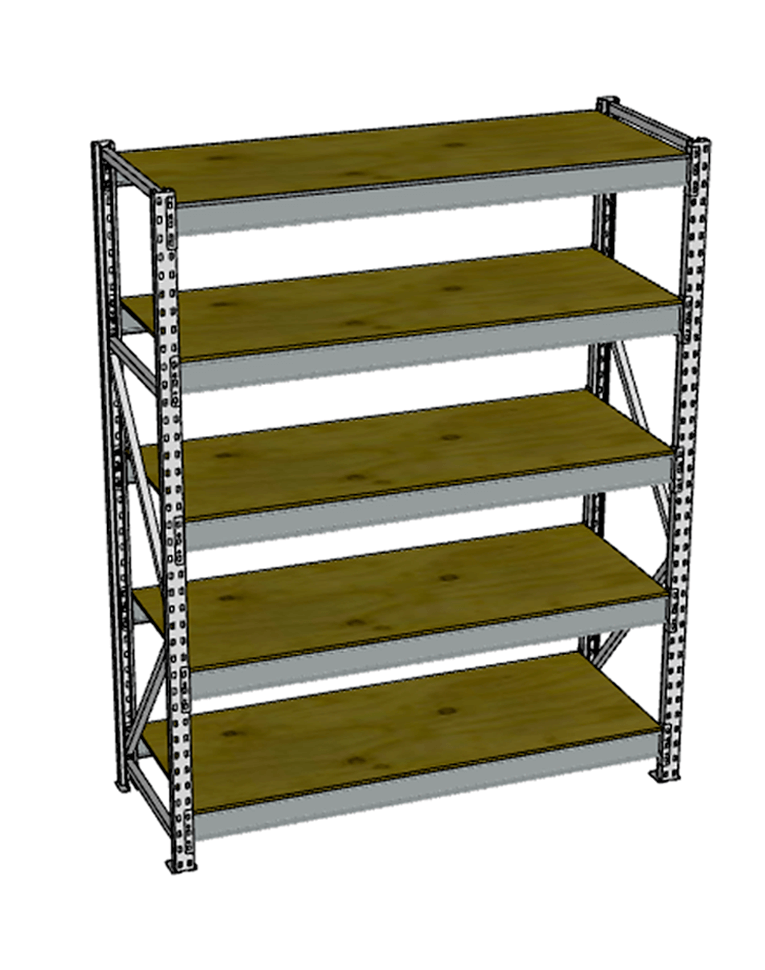 Стеллаж грузовой СГР 3000x1200x500 5 полок (фанера) купить в Тюмени Стеллаж грузовой СГР 3000x1200x500 5 полок (фанера) купить в Тюмени