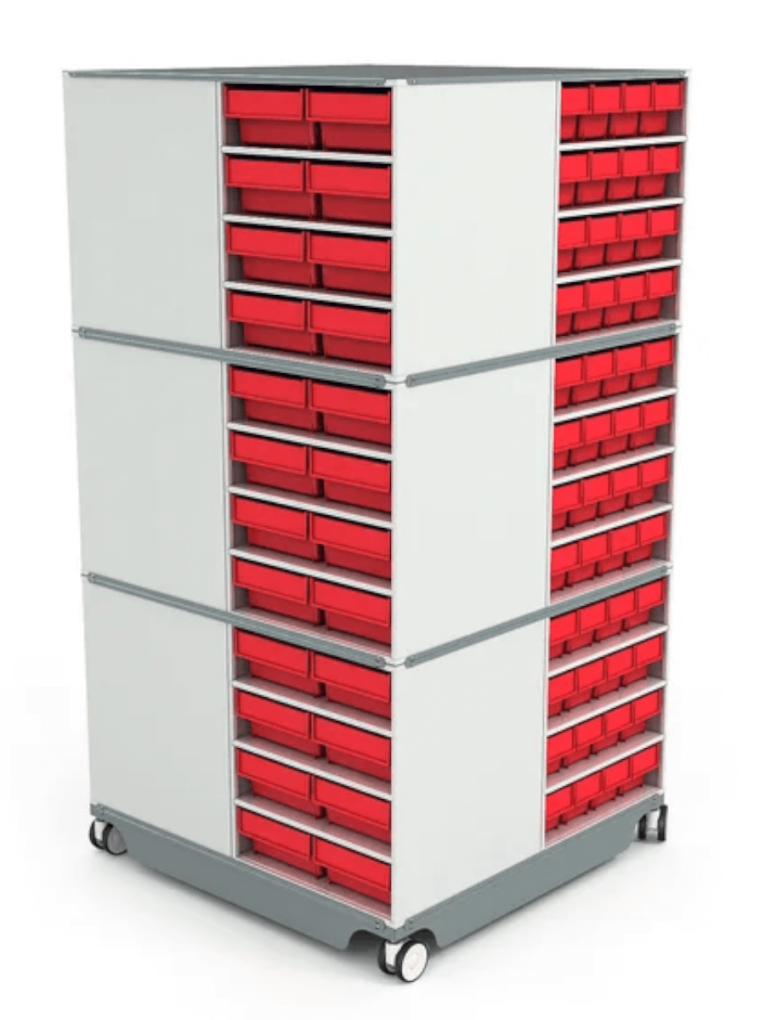 КП-03 Кассетница поворотная с красными ящиками купить в Тюмени