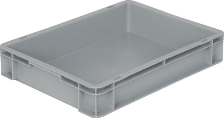 Ящик 400х300х75 сплошной, без ручек, гладкое дно, серый B-4375 купить в Тюмени Ящик 400х300х75 сплошной, без ручек, гладкое дно, серый B-4375 купить в Тюмени