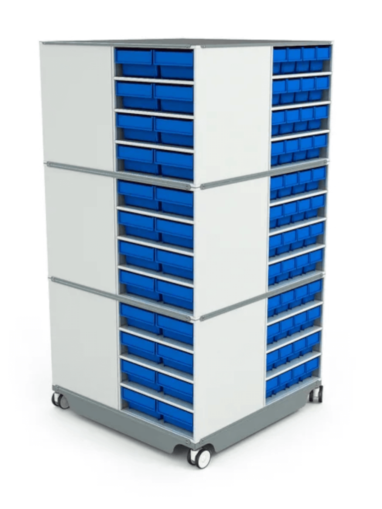 КП-03 Кассетница поворотная с синими ящиками купить в Тюмени