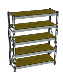 Стеллаж грузовой СГР 3000x1800x1000 5 полок (фанера)