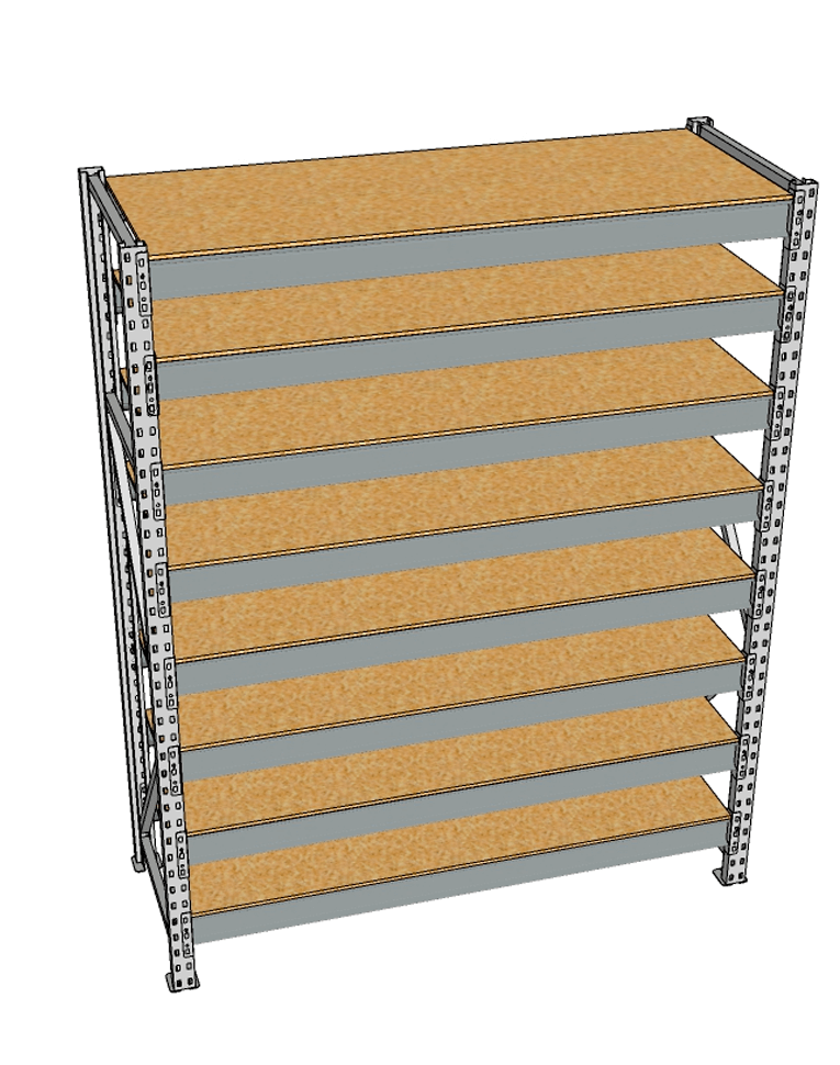Стеллаж грузовой СГР 2000x2100x400 8 полок (ДСП) купить в Тюмени Стеллаж грузовой СГР 2000x2100x400 8 полок (ДСП) купить в Тюмени