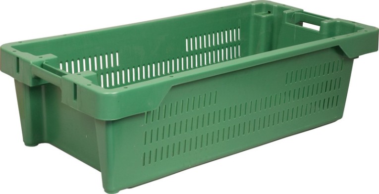 Ящик рыбный 800х400х225 перфорированный дно сплошное зеленый купить в Тюмени Ящик рыбный 800х400х225 перфорированный дно сплошное зеленый купить в Тюмени