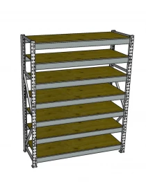 Стеллаж грузовой СГР 2000x2100x600 7 полок (фанера)