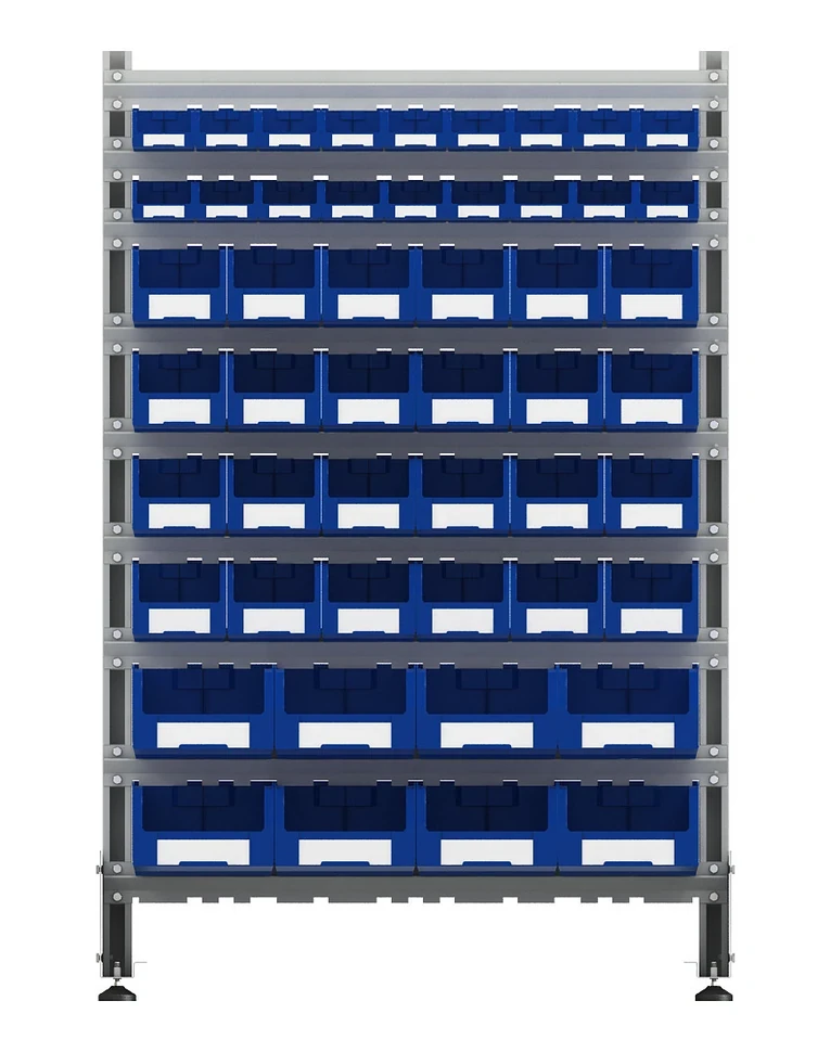 Стеллаж для пластиковых лотков SORTEX двухсторонний 1500x1000x800.06 купить в Тюмени Стеллаж для пластиковых лотков SORTEX двухсторонний 1500x1000x800.06 купить в Тюмени
