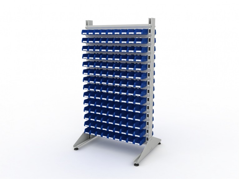 Стеллаж для пластиковых лотков SORTEX двухсторонний 1800x1000x800.01 купить в Тюмени Стеллаж для пластиковых лотков SORTEX двухсторонний 1800x1000x800.01 купить в Тюмени