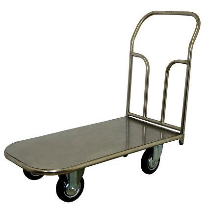 Платформенная тележка ТП НЖ 2 (г/п 500 кг, 900x600 мм, колеса серая резина 200 мм, нержавеющая сталь) купить в Тюмени Платформенная тележка ТП НЖ 2 (г/п 500 кг, 900x600 мм, колеса серая резина 200 мм, нержавеющая сталь) купить в Тюмени