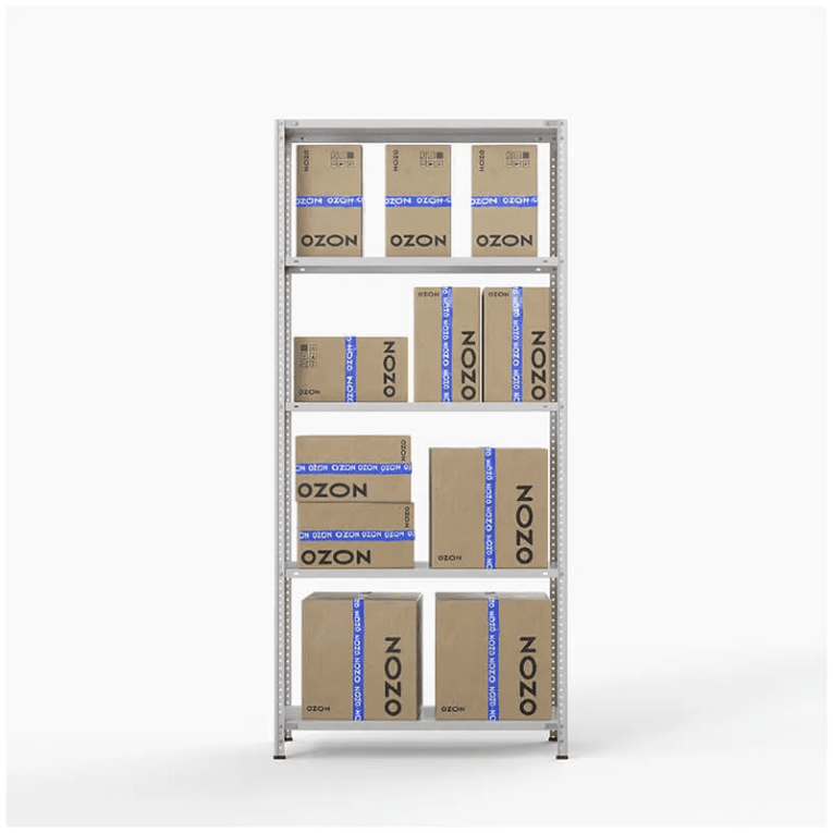 Стеллаж ПВЗ Озон 2000х1000х400 5 полок купить в Тюмени Стеллаж ПВЗ Озон 2000х1000х400 5 полок купить в Тюмени