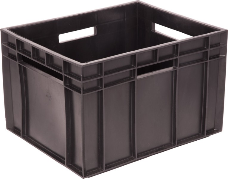 Ящик 350х430х285 молочный "Фин-Пак" Б чёрный купить в Тюмени Ящик 350х430х285 молочный "Фин-Пак" Б чёрный купить в Тюмени