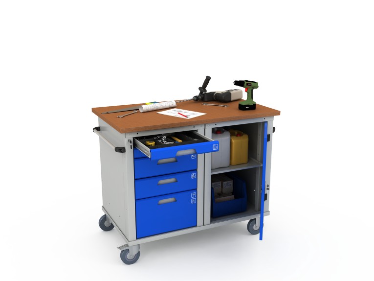 Верстак мобильный двухтумбовый WOKER PRO 2501.1200 купить в Тюмени Верстак мобильный двухтумбовый WOKER PRO 2501.1200 купить в Тюмени