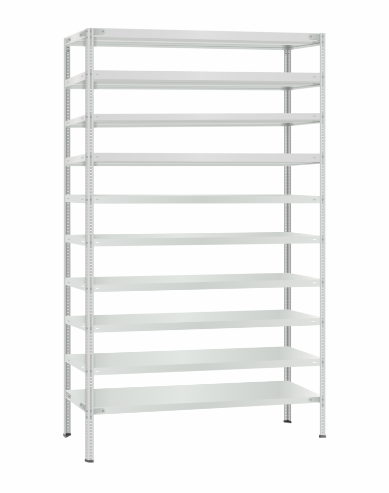 Стеллаж металлический Титан МС-500 2400х1200х500 10 полок купить в Тюмени Стеллаж металлический Титан МС-500 2400х1200х500 10 полок купить в Тюмени