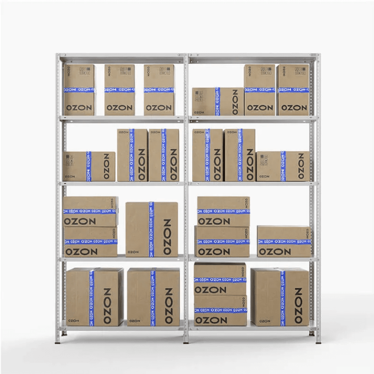 Стеллаж ПВЗ Озон 2000х2000х400 5 полок купить в Тюмени Стеллаж ПВЗ Озон 2000х2000х400 5 полок купить в Тюмени