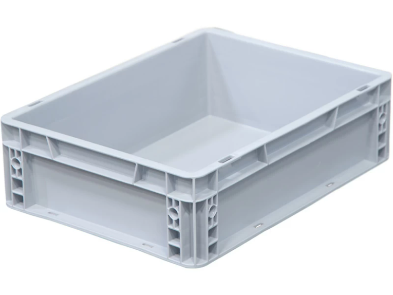 Ящик 400х300х120 сплошной, усиленное дно, цв. серый купить в Тюмени Ящик 400х300х120 сплошной, усиленное дно, цв. серый купить в Тюмени