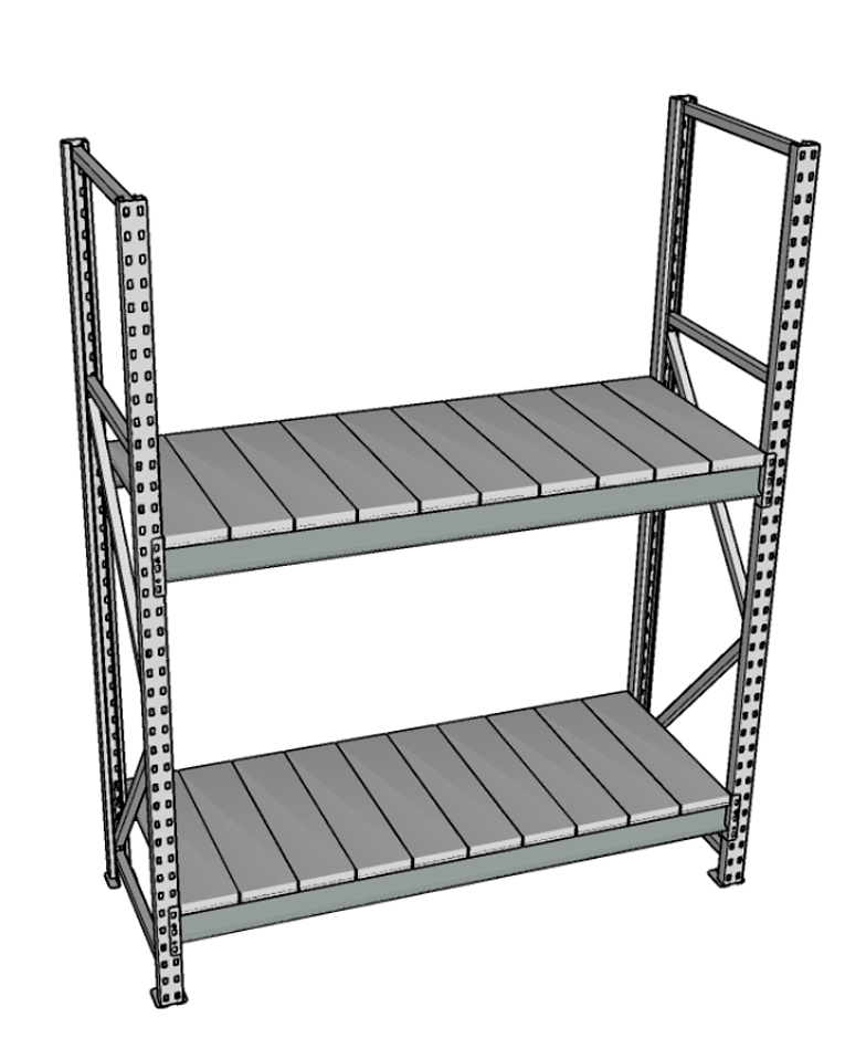 Стеллаж грузовой СГР 2000x1200x400 2 полки (металл) купить в Тюмени Стеллаж грузовой СГР 2000x1200x400 2 полки (металл) купить в Тюмени