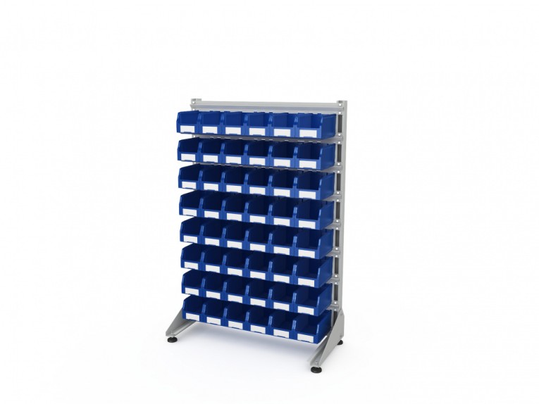 Стеллаж для пластиковых лотков SORTEX односторонний 1500x1000x450.02 купить в Тюмени Стеллаж для пластиковых лотков SORTEX односторонний 1500x1000x450.02 купить в Тюмени