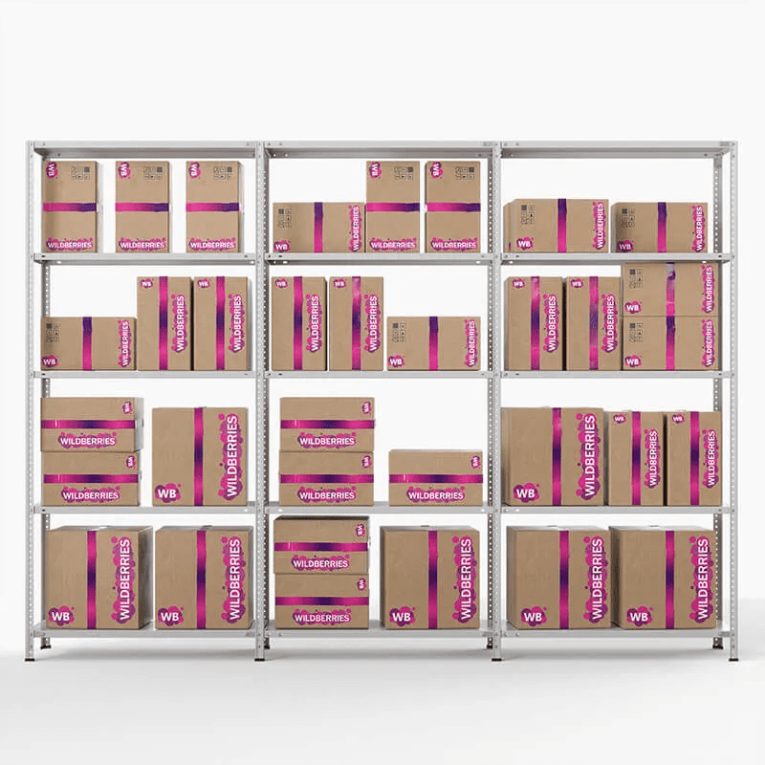 Стеллаж ПВЗ Wildberries 2000х3000х400 5 полок купить в Тюмени Стеллаж ПВЗ Wildberries 2000х3000х400 5 полок купить в Тюмени
