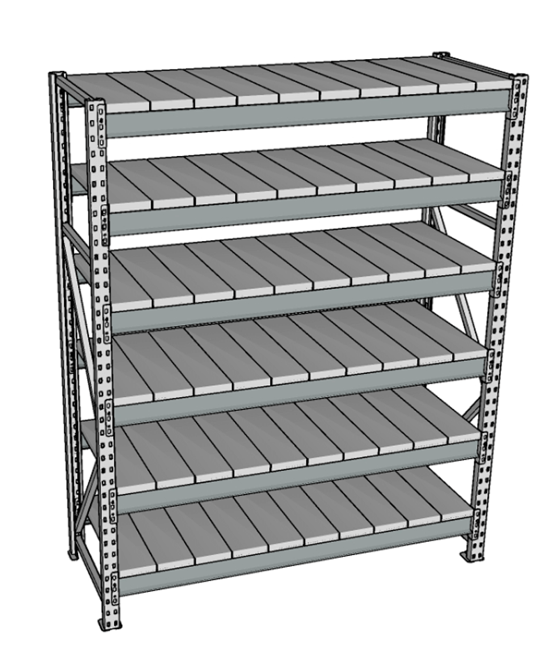 Стеллаж грузовой СГР 2000x1200x1000 6 полок (металл) купить в Тюмени