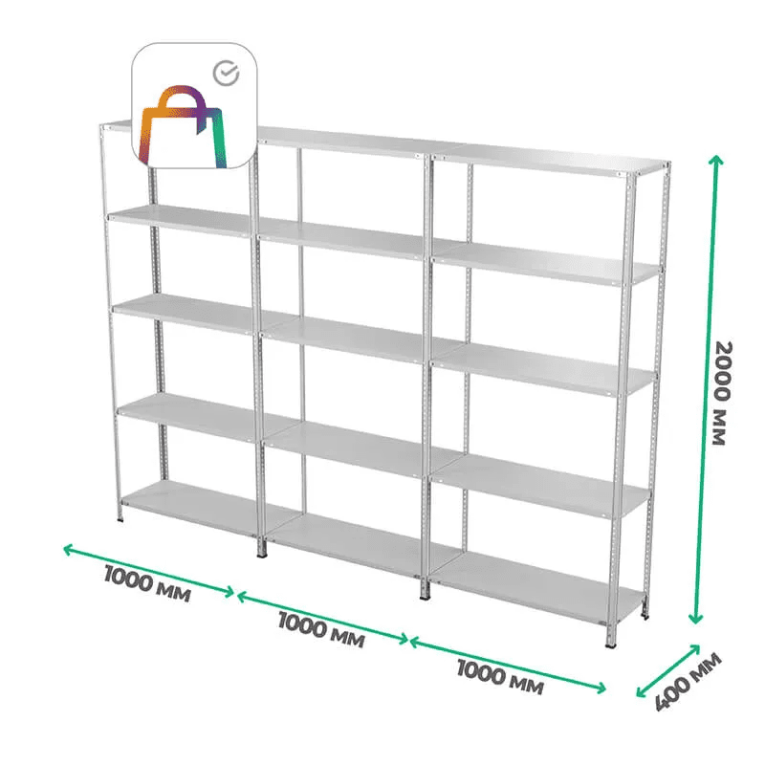 Стеллаж ПВЗ Сбер 2000х3000х400 5 полок купить в Тюмени Стеллаж ПВЗ Сбер 2000х3000х400 5 полок купить в Тюмени