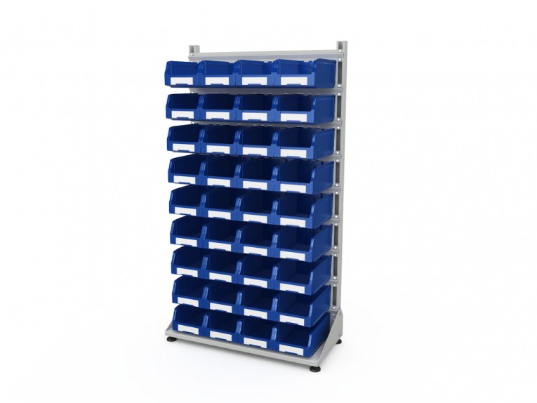 Стеллаж для пластиковых лотков SORTEX односторонний 1800x1000x450.03 купить в Тюмени Стеллаж для пластиковых лотков SORTEX односторонний 1800x1000x450.03 купить в Тюмени