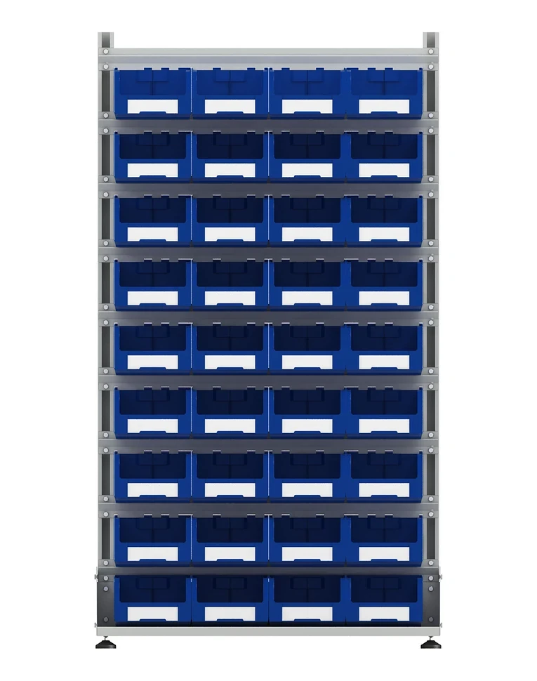 Стеллаж для пластиковых лотков SORTEX односторонний 1800x1000x450.03 купить в Тюмени